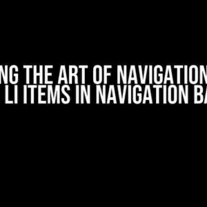 Mastering the Art of Navigation: How to Disable LI Items in Navigation Bar HTML