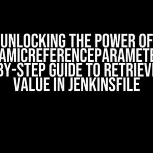 Unlocking the Power of DynamicReferenceParameter: A Step-by-Step Guide to Retrieving its Value in Jenkinsfile